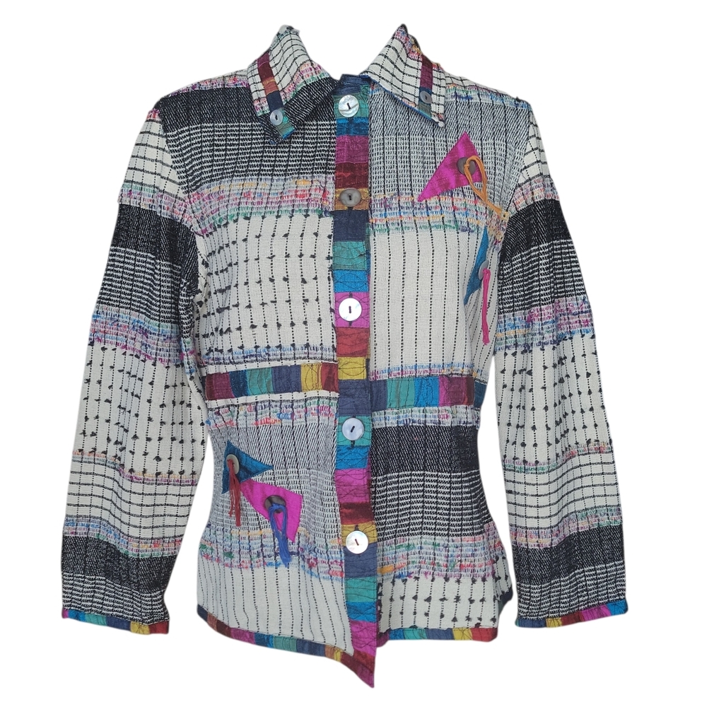 Yak Magik Vintage Patchwork Wearable Art Shirt One Size